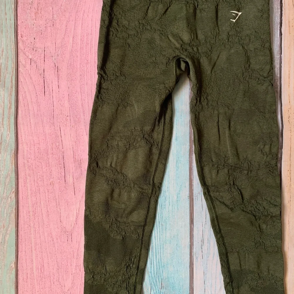 Seamless Green gymshark Leggings - Picture 3 of 6